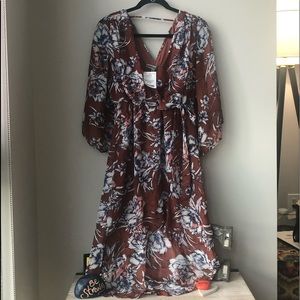 Floral open back dress